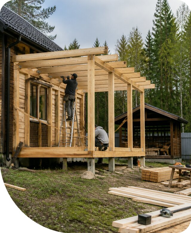Строительство пристроек и построек на участке в Крымске