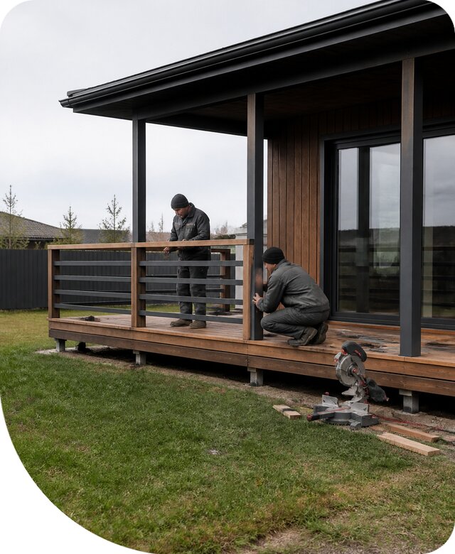 Строительство террасы с ограждением под ключ в Крымске